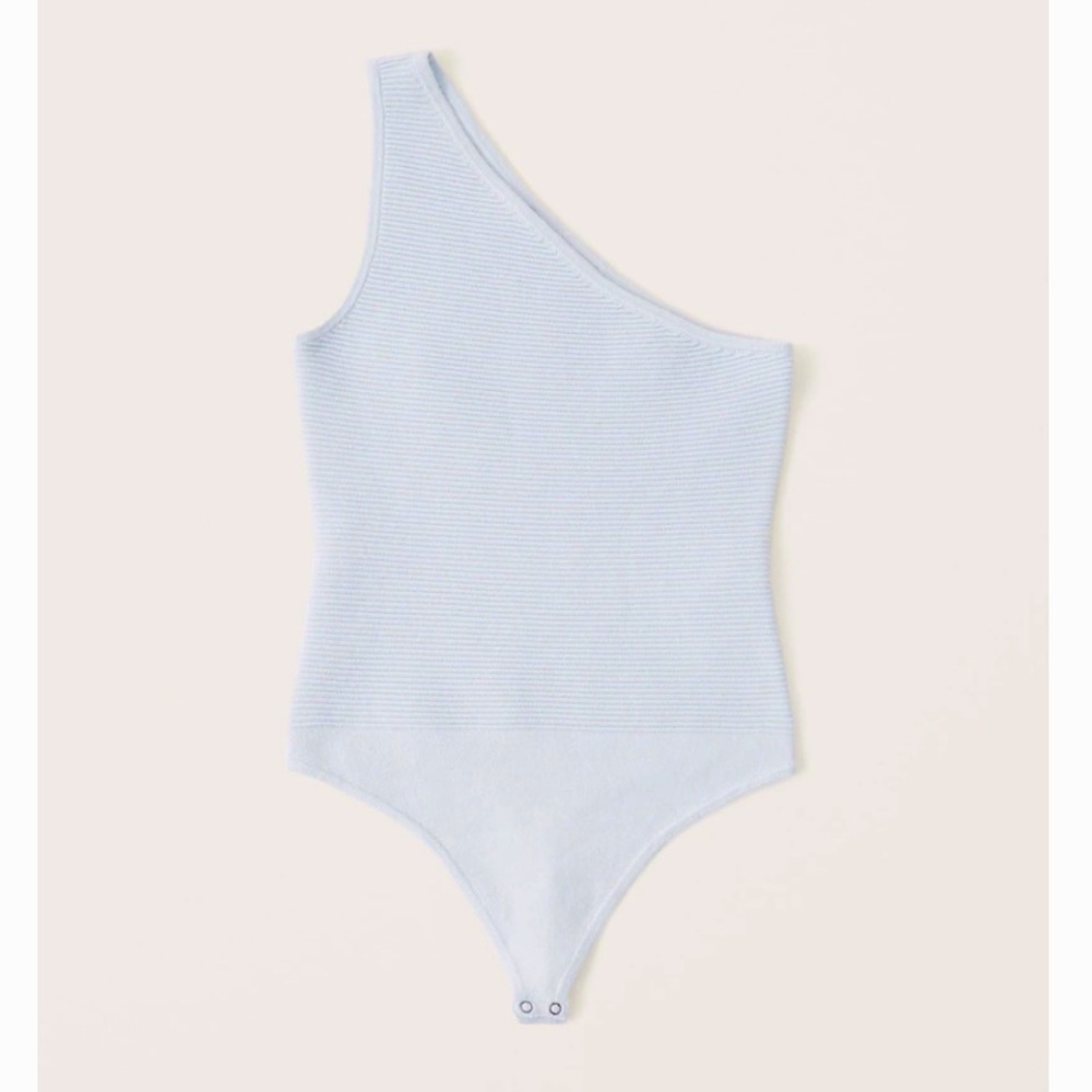 Ribbed One-Shoulder Bodysuit